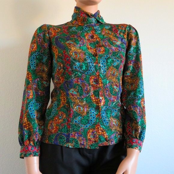 Eva Laurel New York Tops Y2k Eva Laurel New York Vintage Women Collard Button Down Long